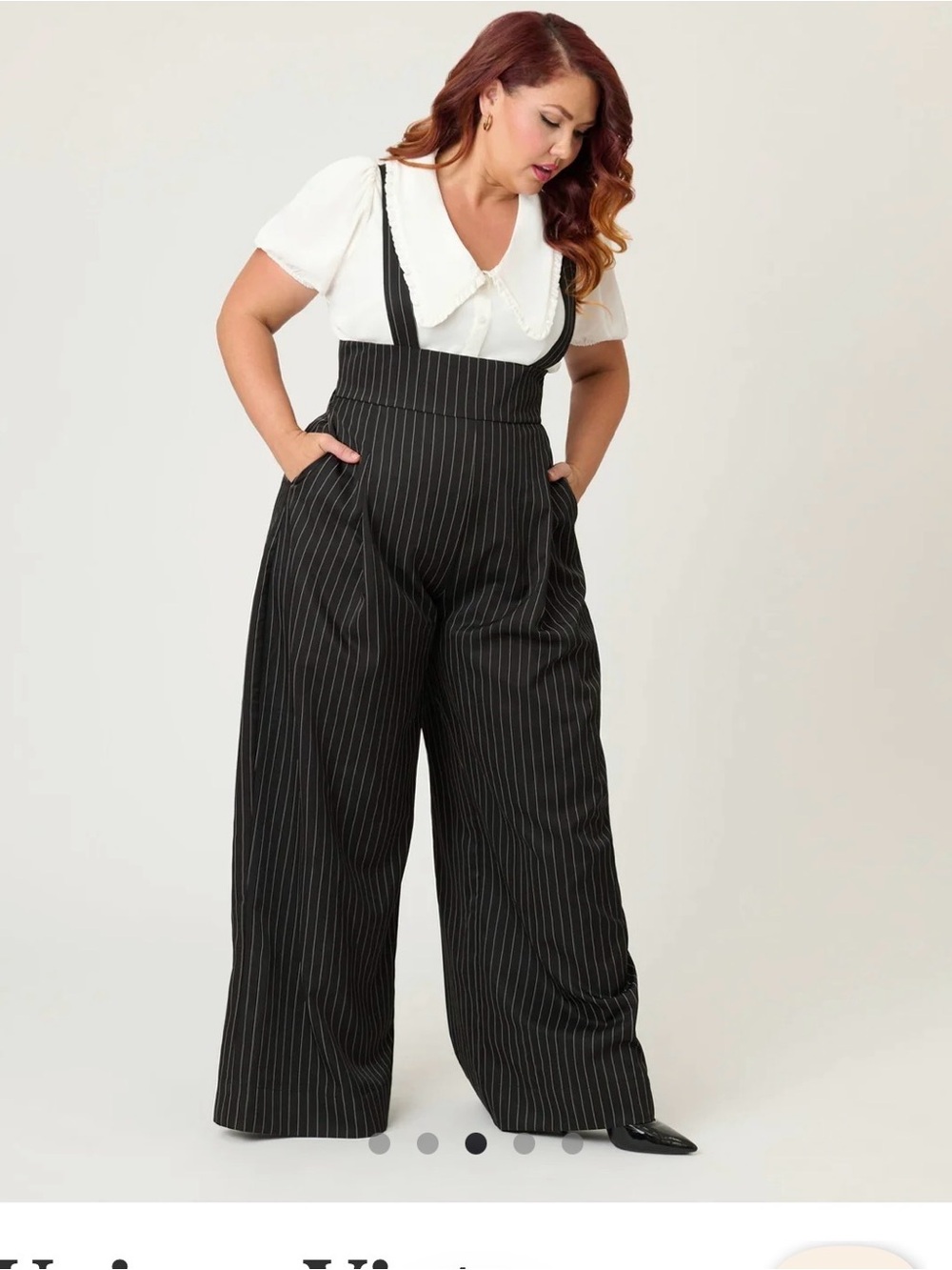 Unique Vintage high waist trousers with suspenders NWOT